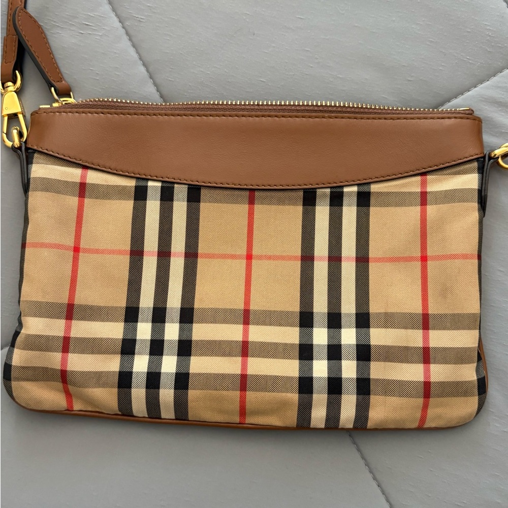 Burberry Peyton Check print Crossbody Bag
